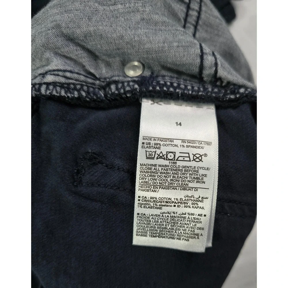 Old Navy Boys Slim Jeans Size 14 Dark Navy Blue 360 Stretch Built-In Flex Pants